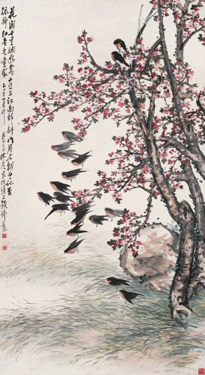 沈益斋 乙丑(1925)年作 花开十里斓 立轴